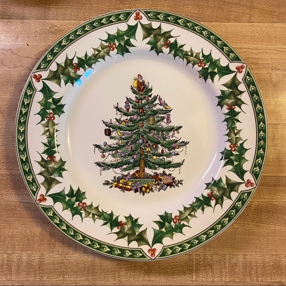 Spode Christmas Tree Accent Plate 9in England